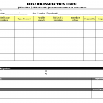 Hazard inspection form