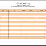 Master list of Documents