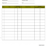 PPE Inspection form