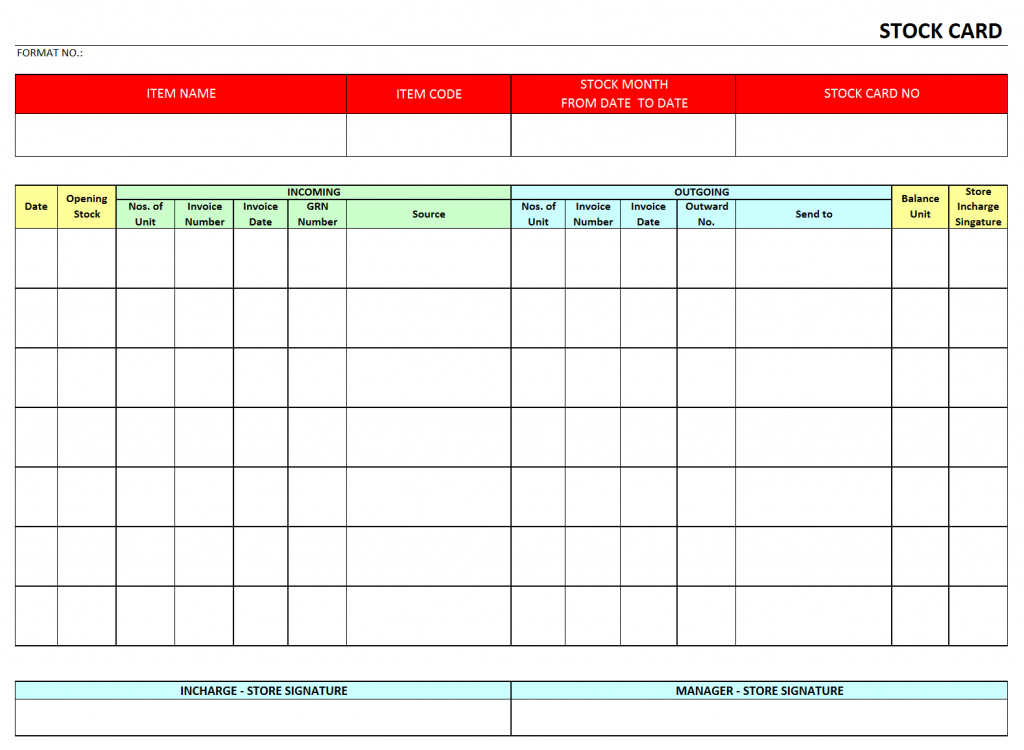 Stock card