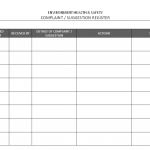 Complaints / Suggestion Register