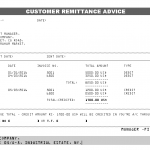 Customer remittance advice