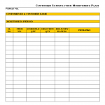 Customer satisfaction monitoring plan