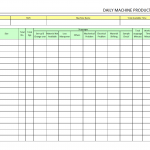 Daily machine Production report