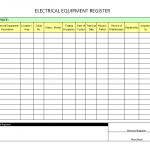 Electrical equipment register