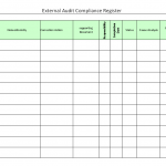 External Audit Compliance Register