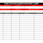 Fire extinguisher History card