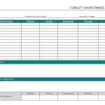 Forklift Maintenance Checklist