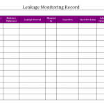Leakage Monitoring Record