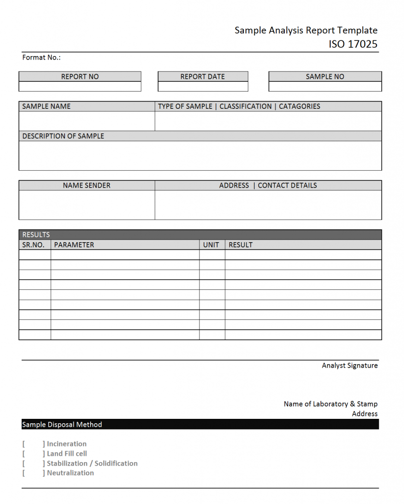 En report. Report Sample. Analysis Report. Assay Report. Sample Analysis.