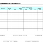 Shipment planning worksheet