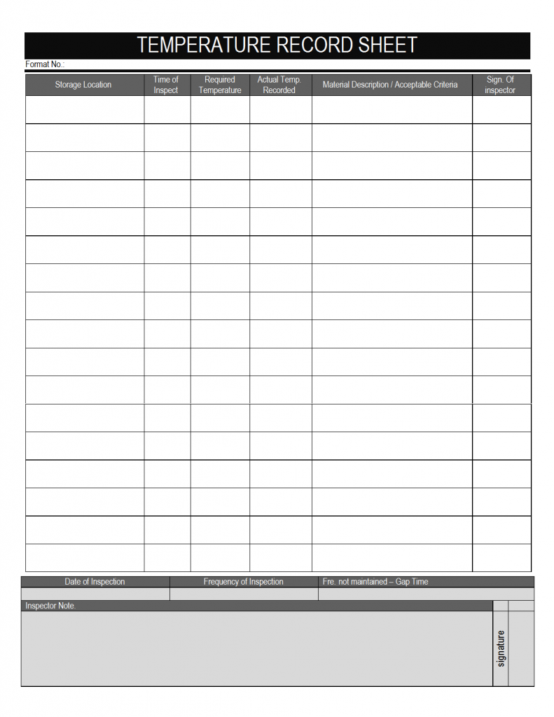 temperature-record-sheet