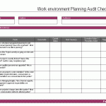 Work Environment Planning Audit Checklist page 01