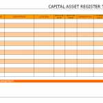 Capital Asset Register Template