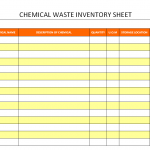 Chemical Waste Inventory Sheet
