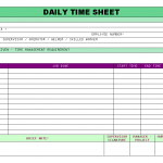 Daily time sheet