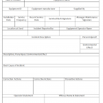Equipment incident Report