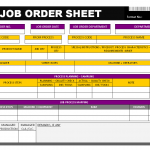 Job order Sheet