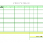 Lifting equipment register
