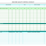 Machine Quality Control Checklist