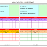Manufacturing order Format