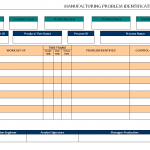 Manufacturing Problem identification Sheet