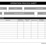 operation process sheet template