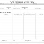 Purchase order Review Form