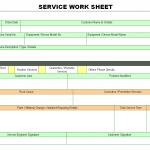 Service work sheet