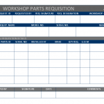Workshop parts requisition