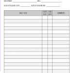 Daily task tracking record