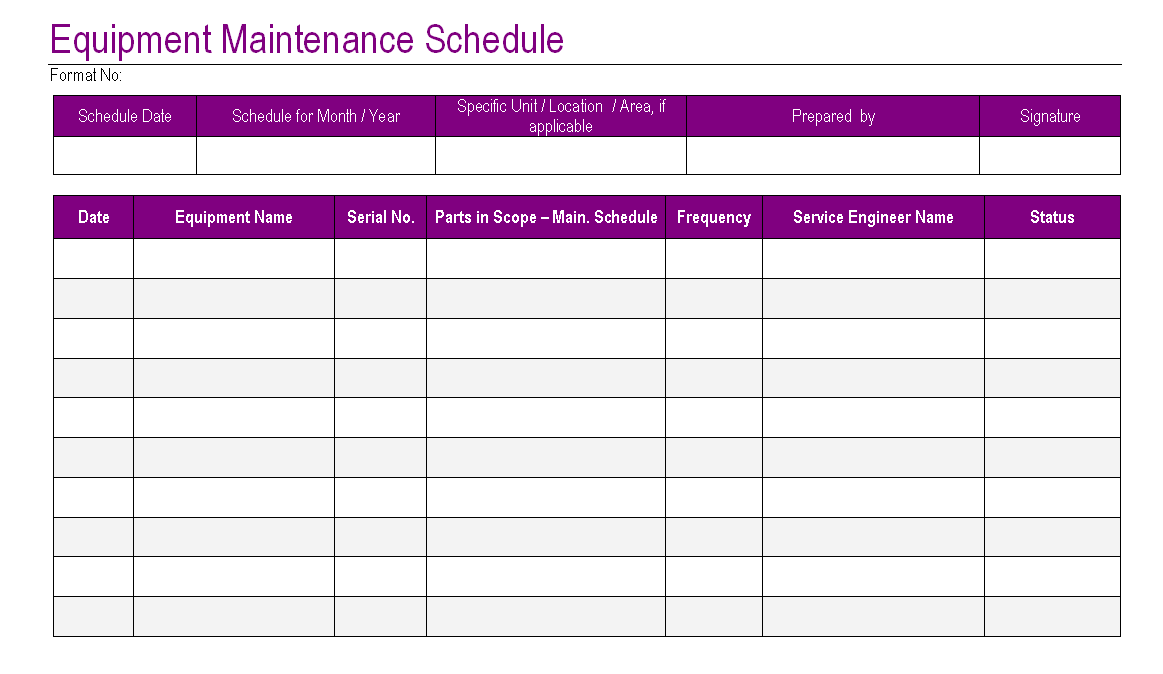 equipment-maintenance-schedule