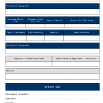 Equipment use Request form