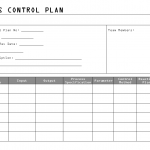 Process Control Plan