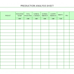 Production Analysis Sheet