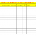 Hazardous area identification for employee health checkup