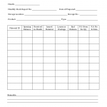 Monthly stock report