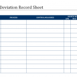 Process Deviation Record Sheet