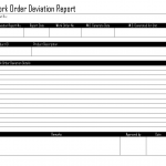 Work order deviation report