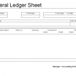 General Ledger Sheet