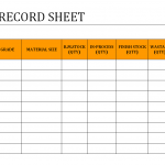 Grade Record sheet