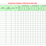 Manufacturing Operation Record