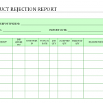 Product Rejection Report