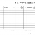 Third party inspection record sheet