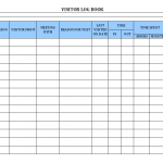 Visitor log book