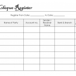 Business Cheque register