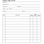 Daily log form