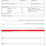 Employee complaint form