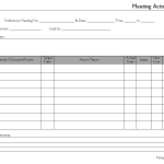 Meeting Action sheet
