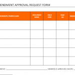 Document amendment approval request form